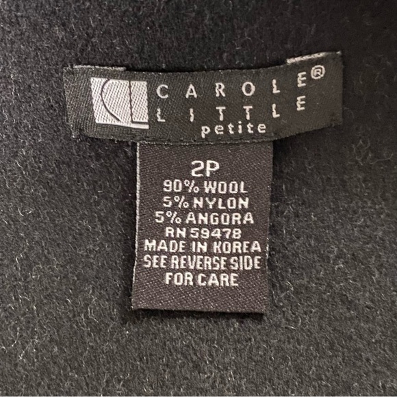 Wool Plaid Wrap Skirt Carole Little 2P Petite - Picture 7 of 13